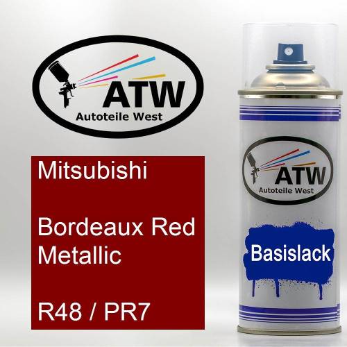 Mitsubishi, Bordeaux Red Metallic, R48 / PR7: 400ml Sprühdose, von ATW Autoteile West.